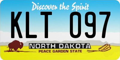 ND license plate KLT097