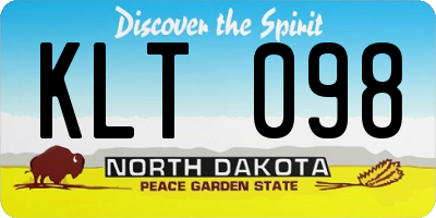 ND license plate KLT098
