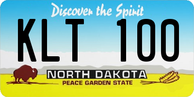 ND license plate KLT100
