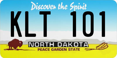 ND license plate KLT101