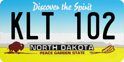 ND license plate KLT102