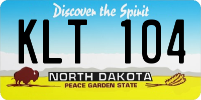 ND license plate KLT104