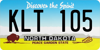 ND license plate KLT105