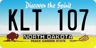 ND license plate KLT107