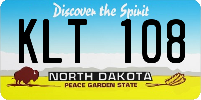 ND license plate KLT108