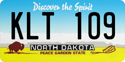 ND license plate KLT109