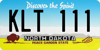 ND license plate KLT111