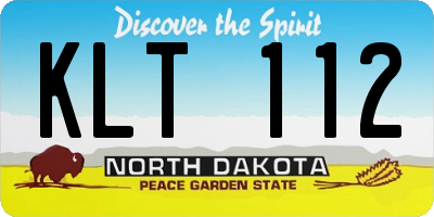 ND license plate KLT112