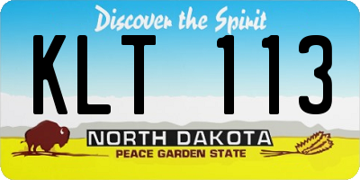 ND license plate KLT113
