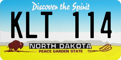 ND license plate KLT114