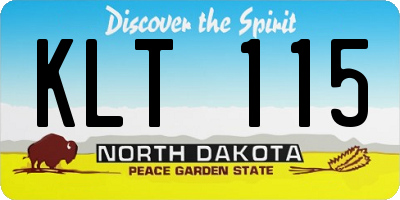 ND license plate KLT115