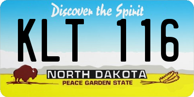 ND license plate KLT116