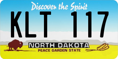 ND license plate KLT117
