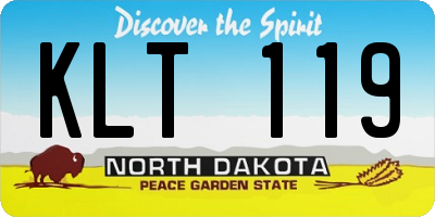 ND license plate KLT119