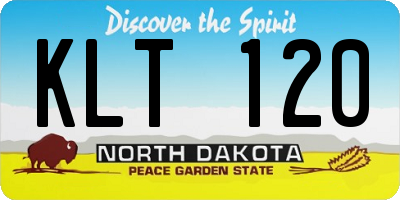 ND license plate KLT120