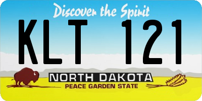 ND license plate KLT121