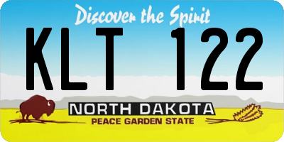 ND license plate KLT122