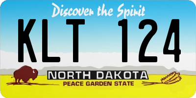 ND license plate KLT124