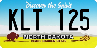 ND license plate KLT125