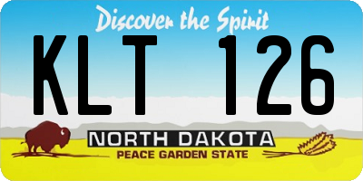 ND license plate KLT126