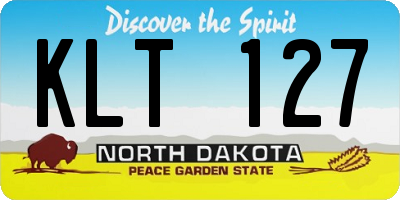 ND license plate KLT127