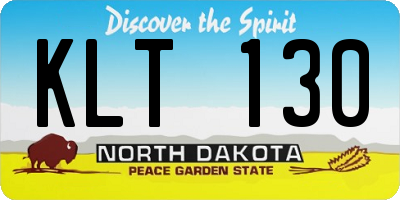 ND license plate KLT130