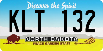 ND license plate KLT132