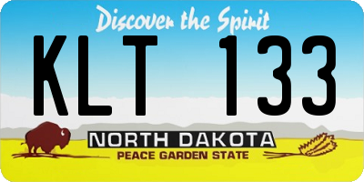 ND license plate KLT133