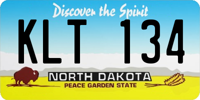 ND license plate KLT134