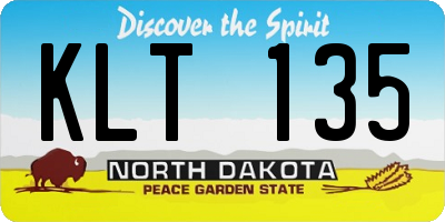 ND license plate KLT135