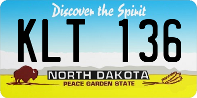 ND license plate KLT136