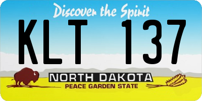 ND license plate KLT137