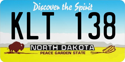ND license plate KLT138