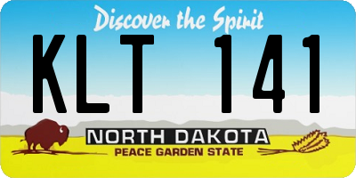 ND license plate KLT141