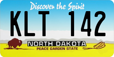 ND license plate KLT142