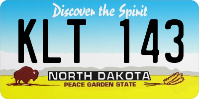 ND license plate KLT143