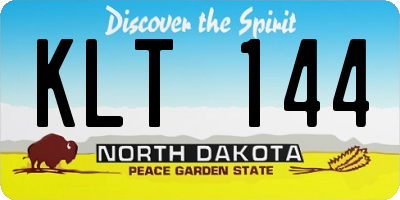 ND license plate KLT144