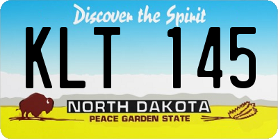 ND license plate KLT145