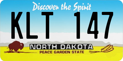 ND license plate KLT147