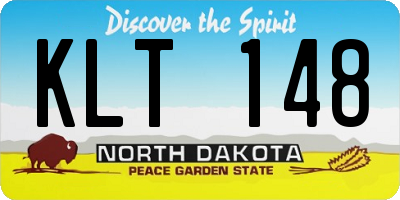 ND license plate KLT148