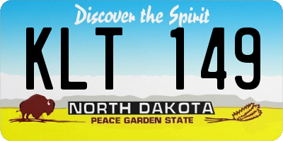 ND license plate KLT149