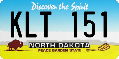ND license plate KLT151