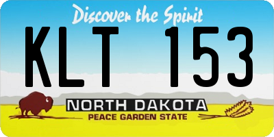 ND license plate KLT153
