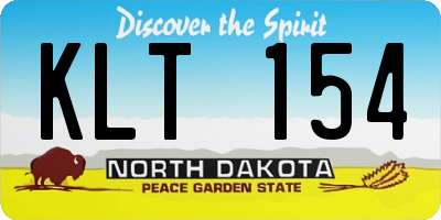 ND license plate KLT154