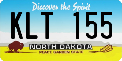 ND license plate KLT155