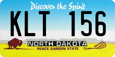 ND license plate KLT156