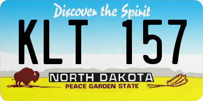 ND license plate KLT157