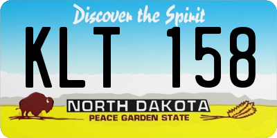 ND license plate KLT158