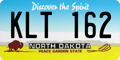 ND license plate KLT162