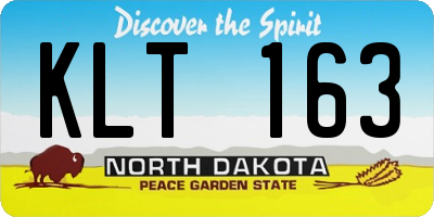 ND license plate KLT163